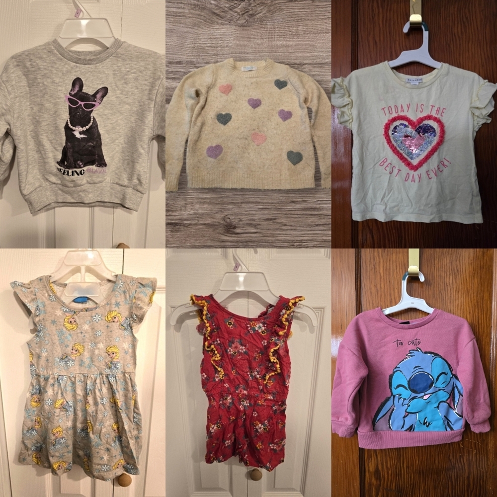 Girls Clothing Bundle Size 3-4 Years | Disney Primark Frozen Stitch Dog Graphic